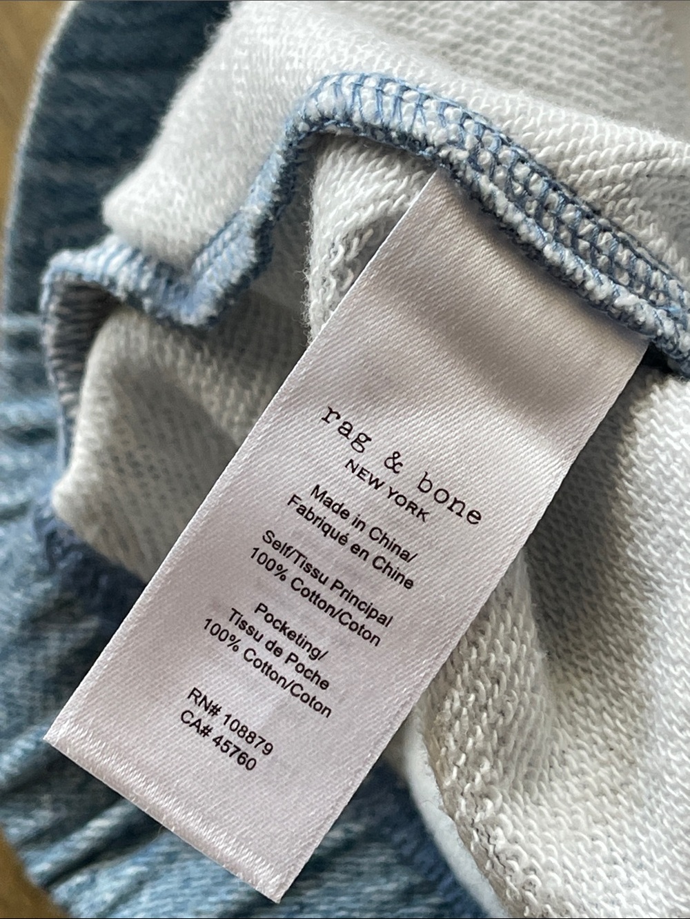 Rag & Bone Miramar Wide Leg Cotton Terry Sweatpant Jeans - Picture 9 of 9